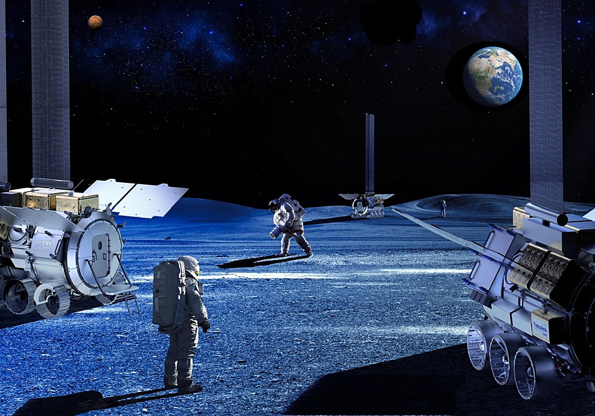 Recreación del Módulo de Hábitat Multipropósio (MPH) en la Luna