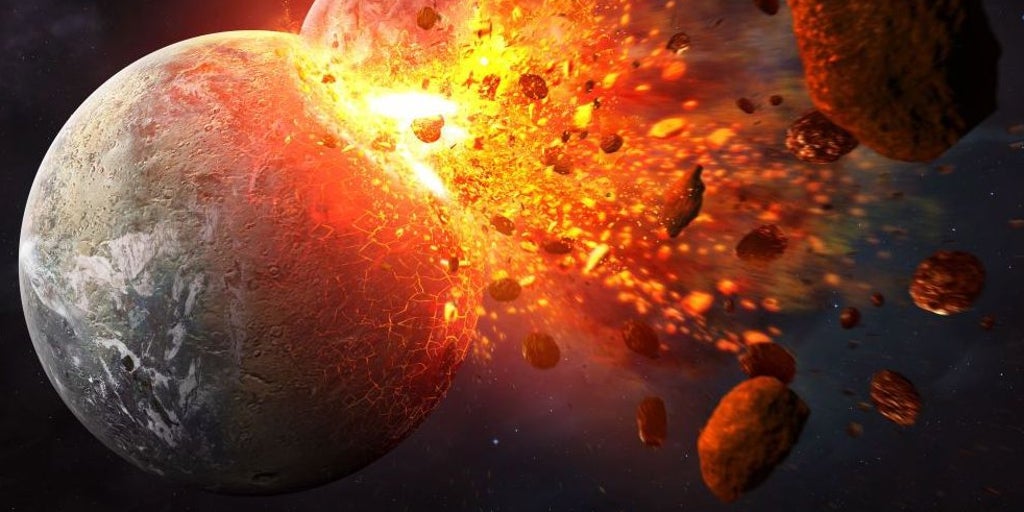 La colisión con Theia no sólo dio origen a la Luna, sino que hizo posible la vida a la Tierra