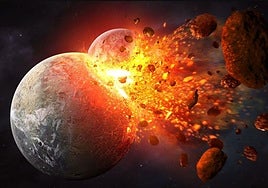 La colisión con Theia no sólo dio origen a la Luna, sino que hizo posible la vida a la Tierra
