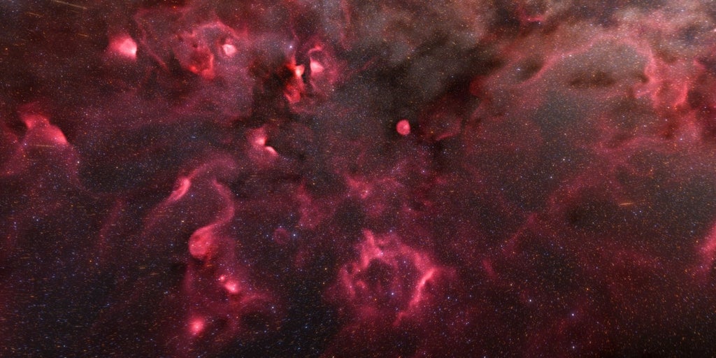Un nuevo mapa en 3D permite, por primera vez, 'volar' alrededor, a través y por encima de las nubes de polvo y gas donde nacen las estrellas