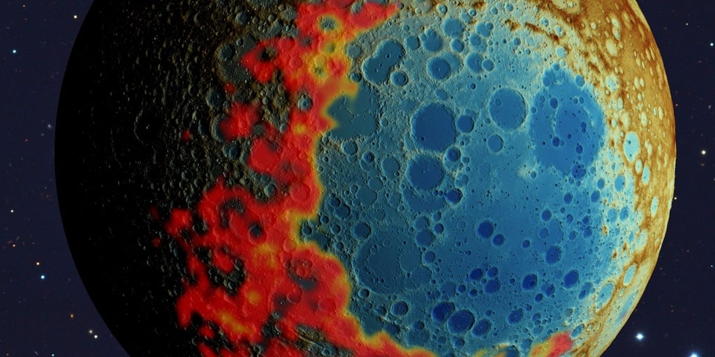 El mayor cráter de la Luna no se formó como se creía