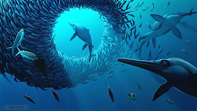 Reconstrucción de cómo podría haber sido el Xiphodracon