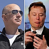 Guerra de las galaxias versión millonarios: Bezos contraataca a Musk con su nuevo cohete reutilizable