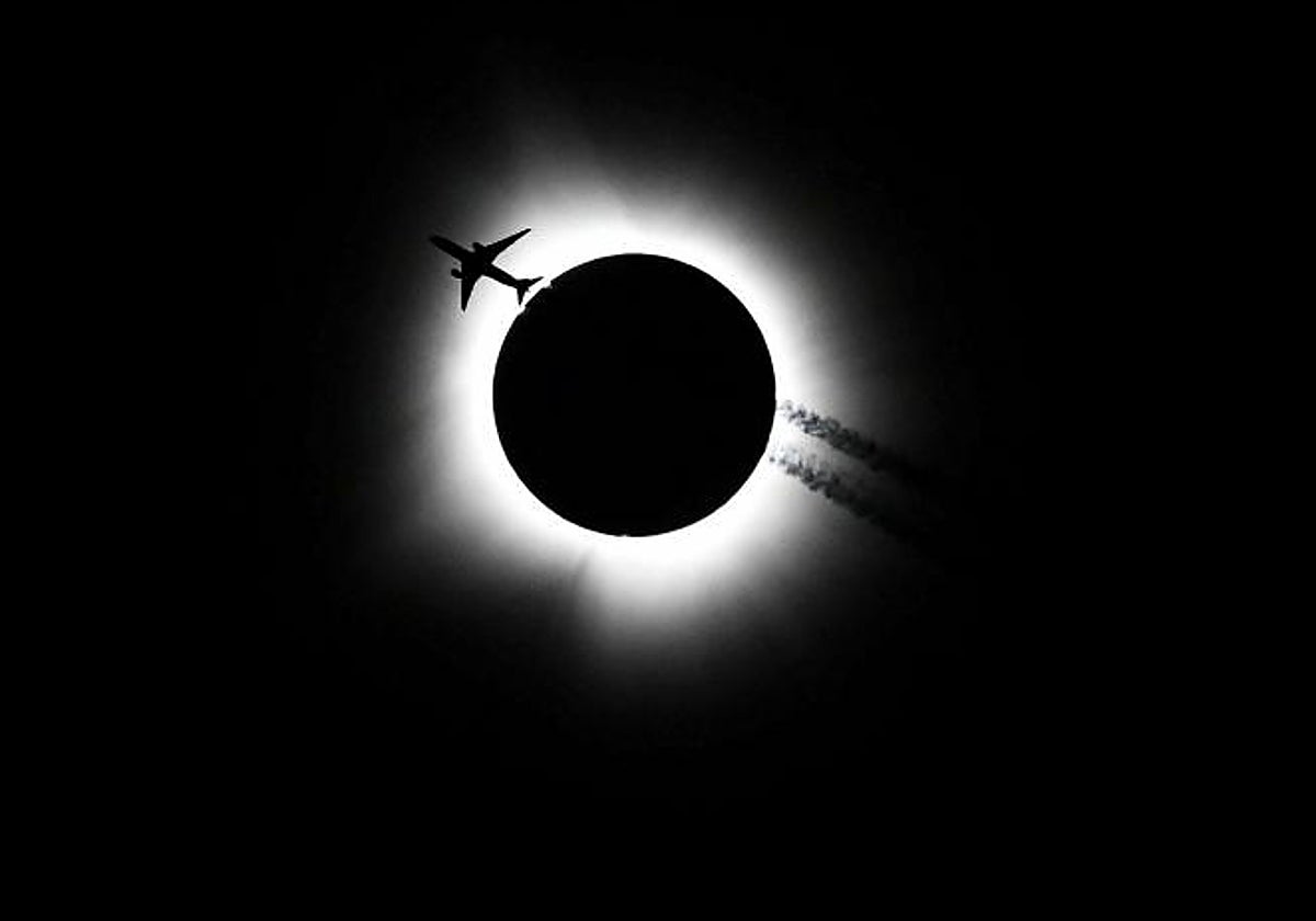 Un eclipse solar, visto desde Estados Unidos hace casi un par de años