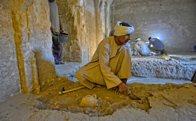 'Arqueología canaria en Egipto', emociones a pie de excavación