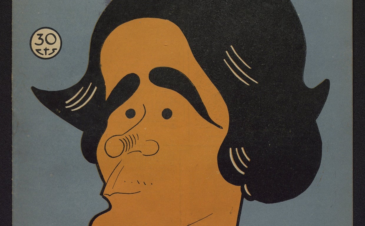 Caricatura de Clara Campoamor en la Revista Gutiérrez