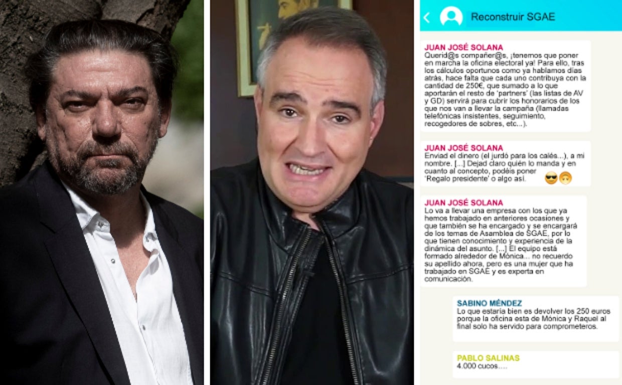 Los &#039;whatsapps&#039; de la SGAE que revelan pagos de directivos a la trama de los votos falsos