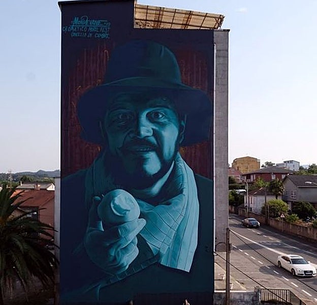 Mural de Mond Devane para el Cromático Mural Fest de Cambre