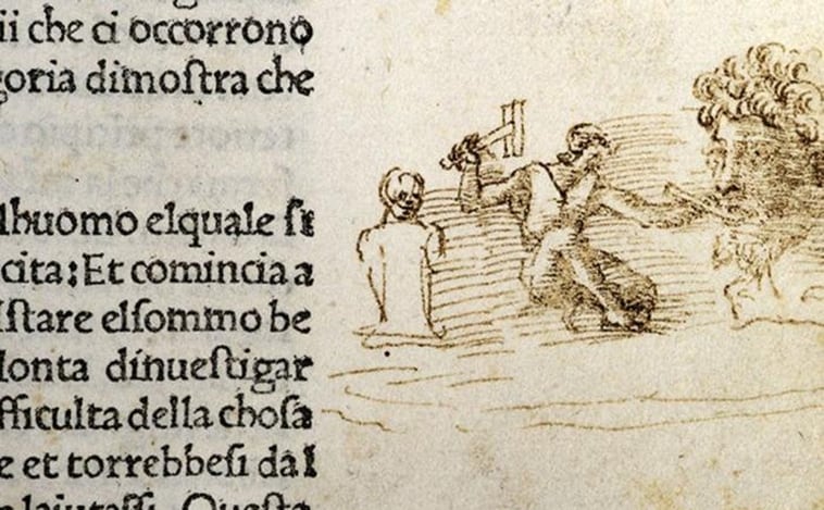Hallan a Miguel Ángel dibujado en el margen de un libro del siglo XV