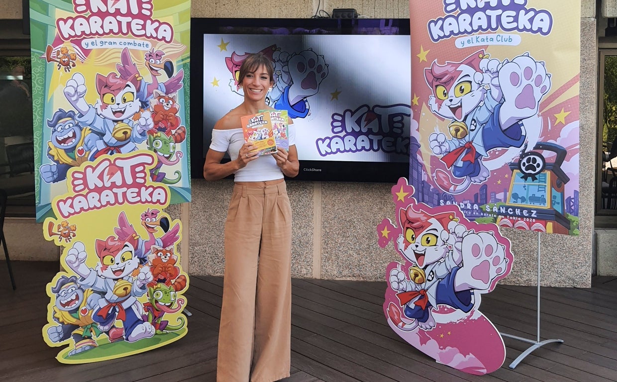 Sandra Sánchez durante la presentación de la serie