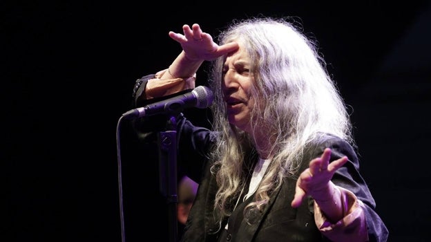 Patti Smith, durante su última actuación en Barcelona