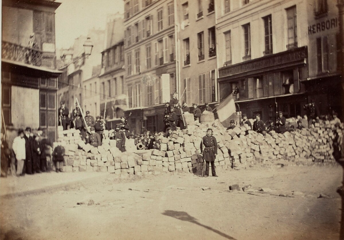 'Barricada de la rue de la Roquette, plaza de la Bastilla' (1871). Fotógrafo desconocido