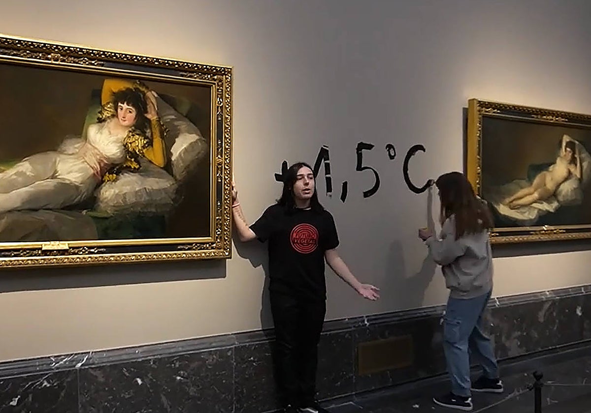 Ataque a 'Las Majas' de Goya en el Prado