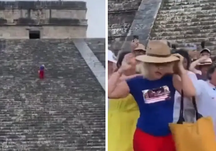 «¡Sacrificio, sacrificio!», una turba casi lincha a una turista tras subir a una pirámide maya de Chichén Itzá