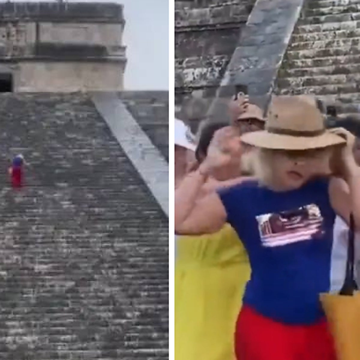 «¡Sacrificio, sacrificio!», una turba casi lincha a una turista tras subir a una pirámide maya de Chichén Itzá