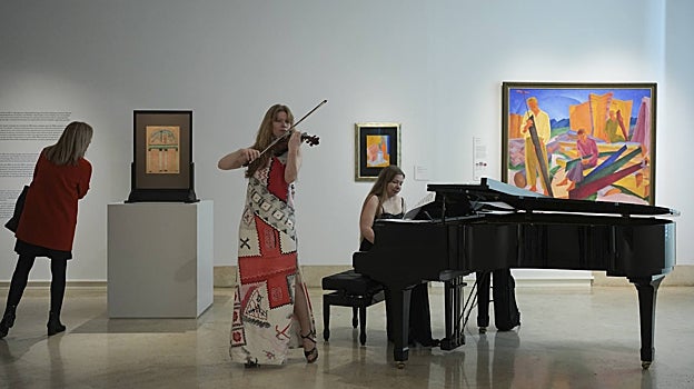 Un momento del concierto 'Touch of an Angel', en las salas del Thyssen