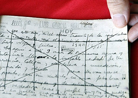 Imagen secundaria 1 - Cuadernos y anotaciones de Berlanga