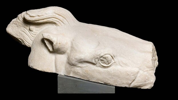 One of the fragments of the Parthenon that the Vatican will return to Greece