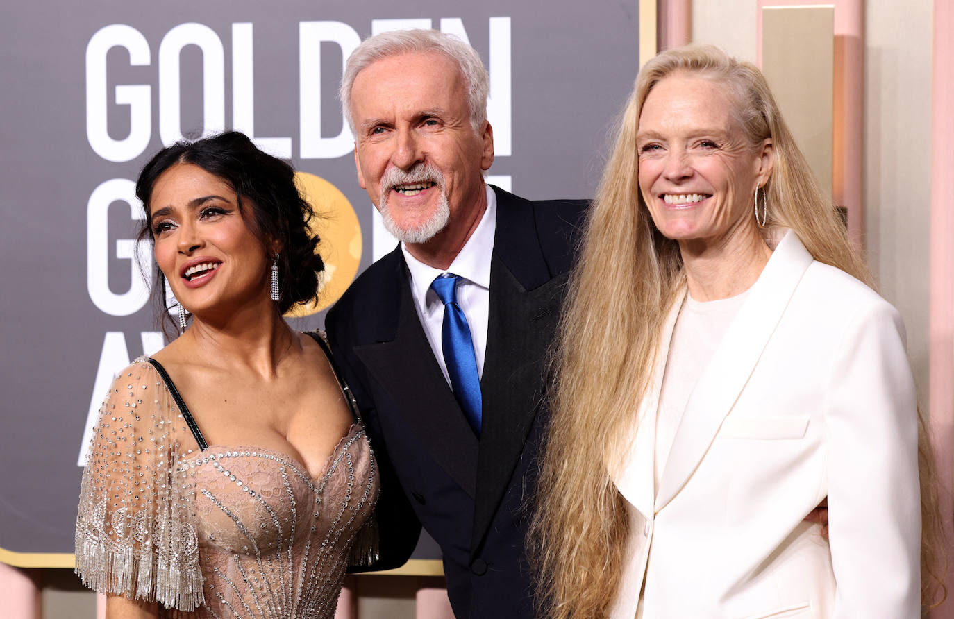 Salma Hayek, James Cameron y Suzy James