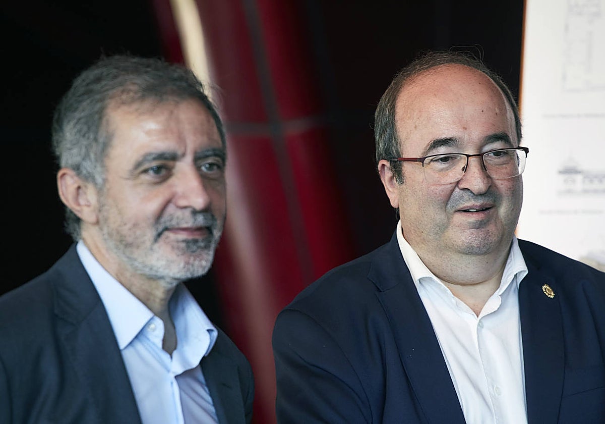 Manuel Borja-Villel, exdirector del Reina Sofía, y Miquel Iceta, ministro de Cultura