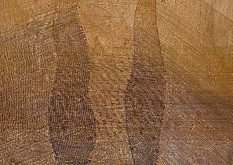 Imagen secundaria 1 - Sobre estas líneas, fragmento de 'Homenaje a Fra Angelico' (1962) y 'Atardecer en verano' (h. 1964-65). Gouache y lápiz sobre papel negro. 65 x 50 cm. Arriba, 'Órgano' (h. 1968). Acero cromado. 36.5 cm x 60 cm