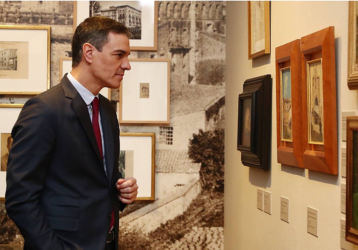 Pedro Sánchez, durante su visita al Museo Sorolla