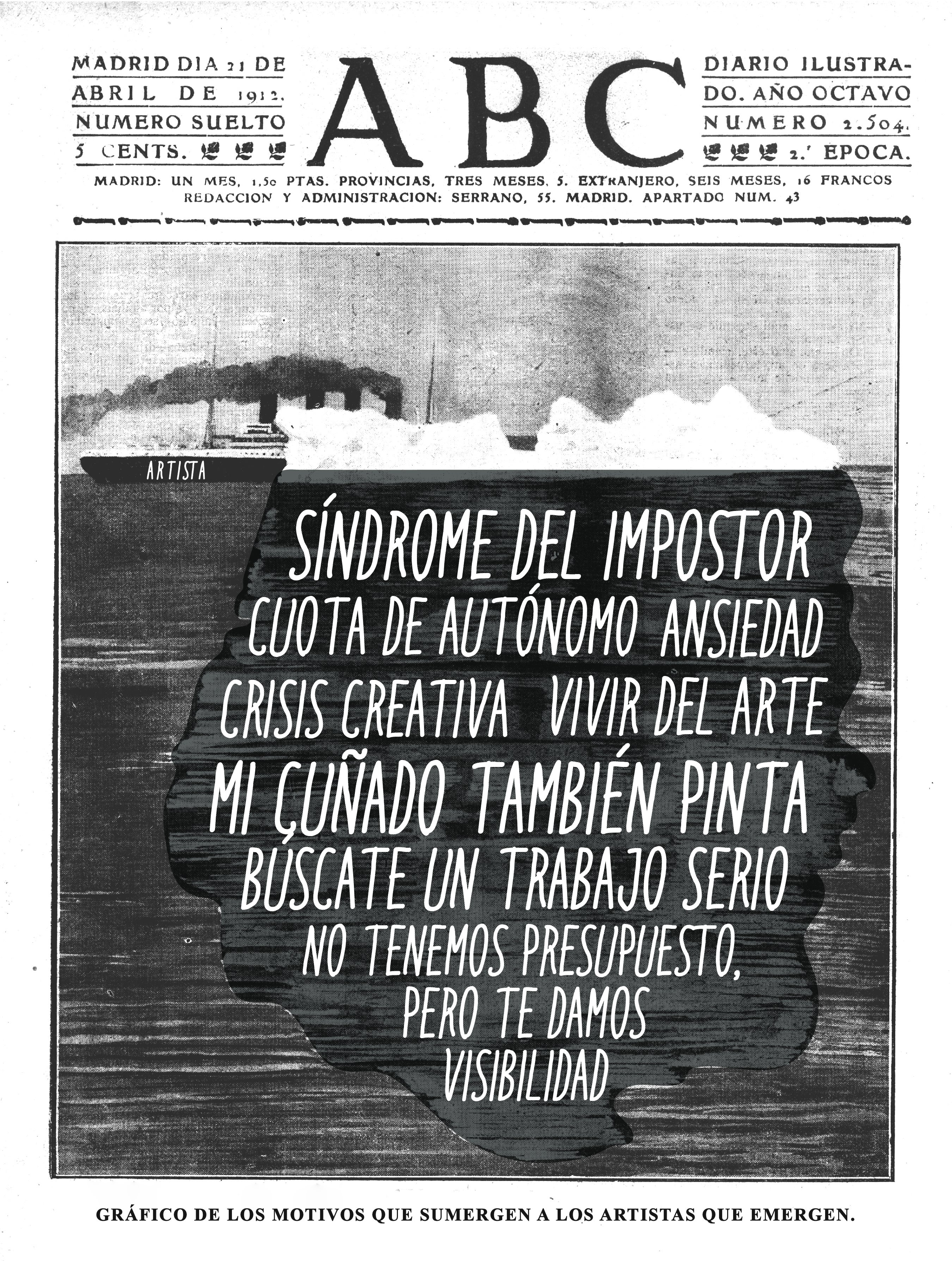 Imagen secundaria 2 - Arriba, el canario Cristóbal Tabares. Sobre estas líneas, detalle de su 'Lago de los cisnes' y de su portada de ABC transformada en NFT