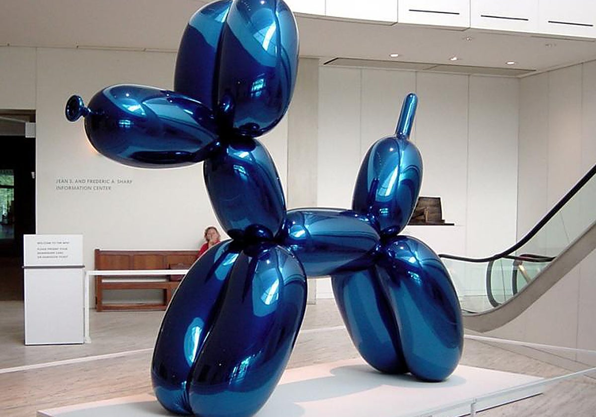 Uno de los «puppies» de Koons. La escultura destrozada era similar, pero de menor tamaño