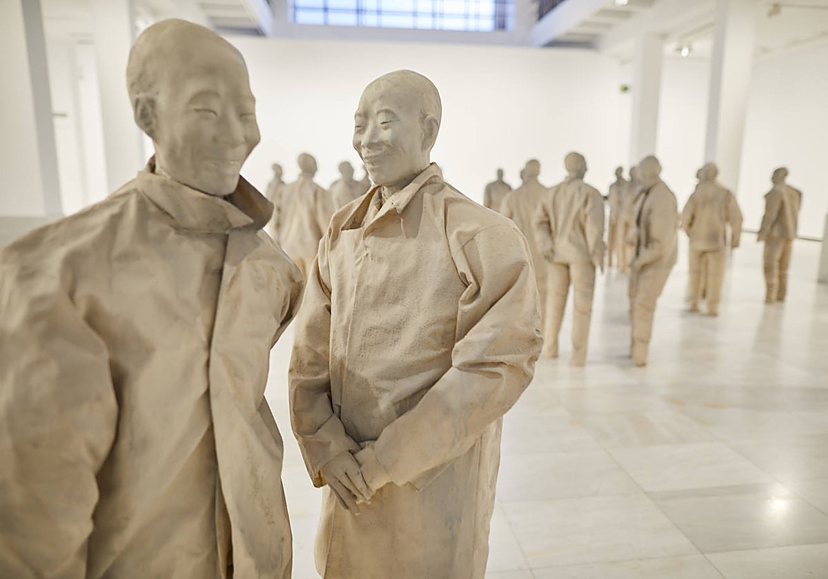 Detalle de 'Plaza', una de las piezas de Muñoz