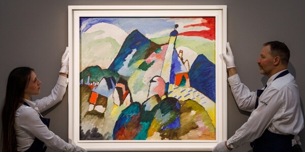A Kandinsky, sold for almost 50 million dollars, a new record for the artist