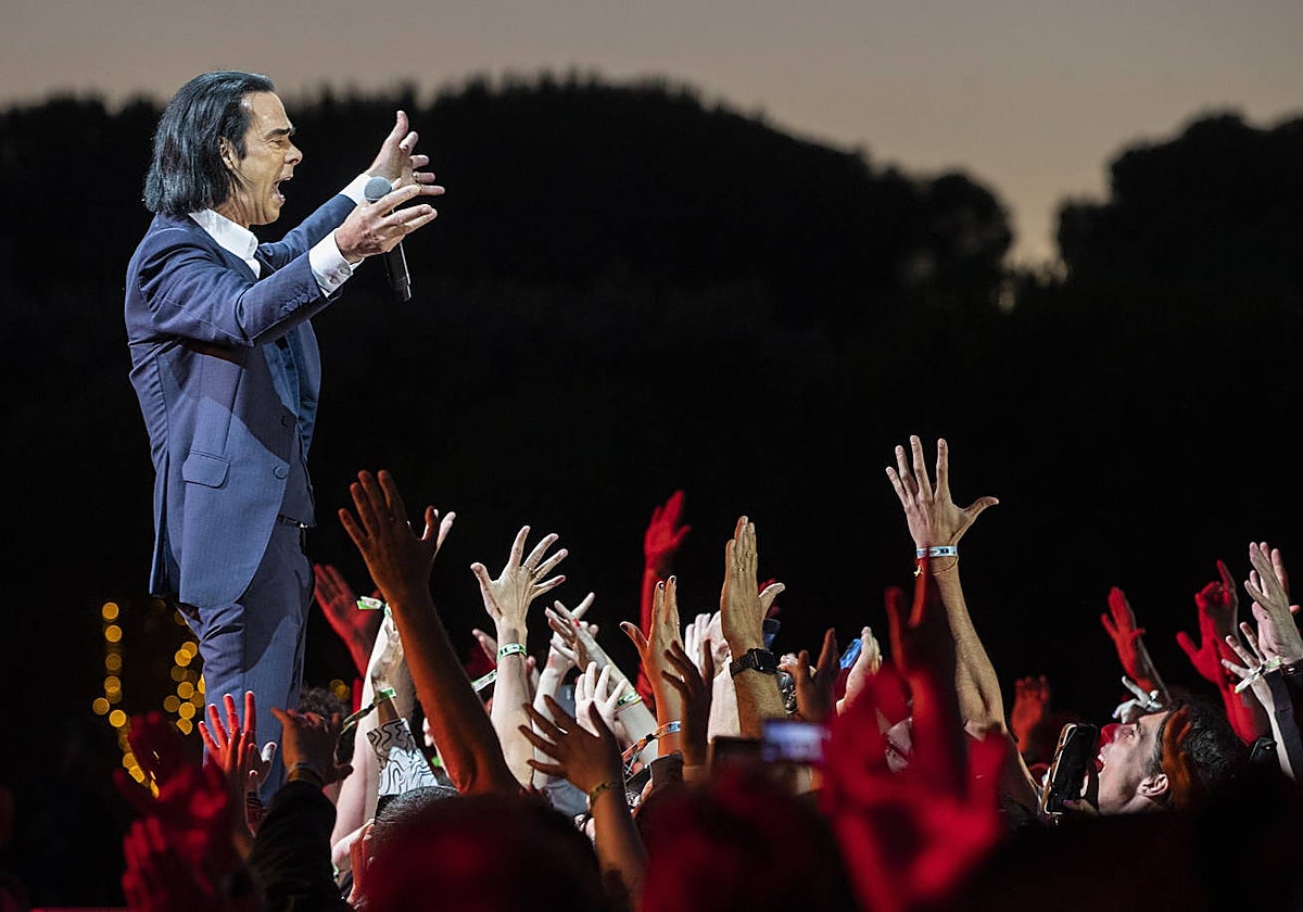 Nick Cave, durante su actuación en el Primavera Sound
