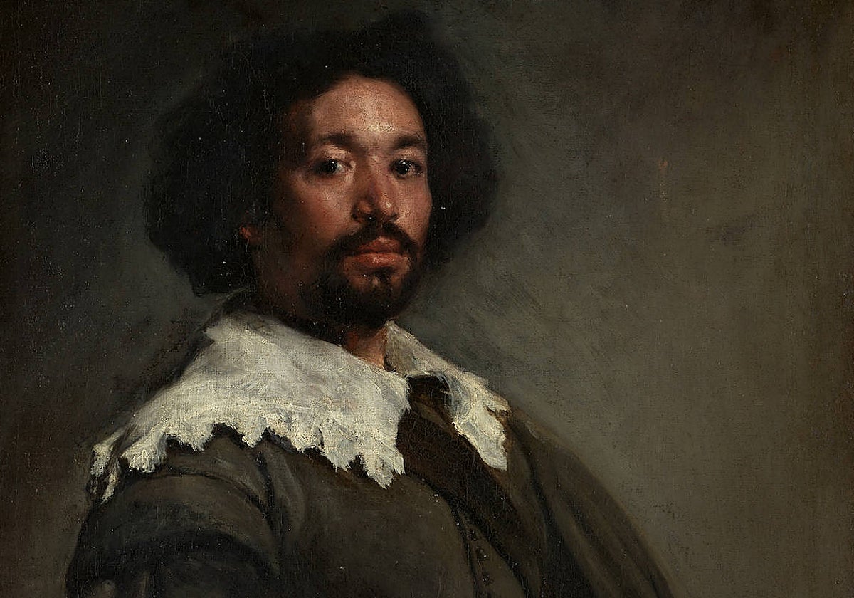 Detalle del retrato de Juan de Pareja, por Velázquez