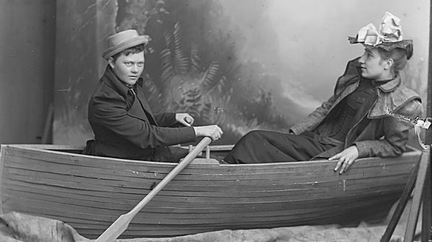 'Water Scene'. Marie Høeg y Bolette Berg, en una barca en su estudio