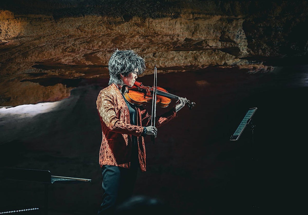 Isabel Villanueva, durante la presentación de 'Ritual' en San Juan de los Caballeros (Segovia)