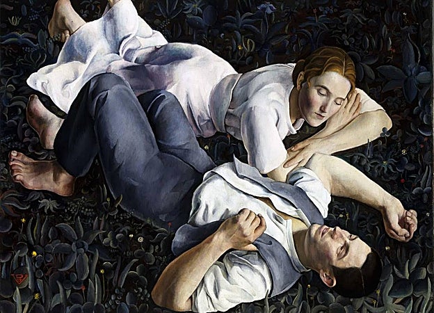 'Adán y Eva' (1932) es el cuadro más célebre de Rosario de Velasco. Ganó la segunda medalla de pintura en la Exposición Nacional de Bellas Artes en 1932