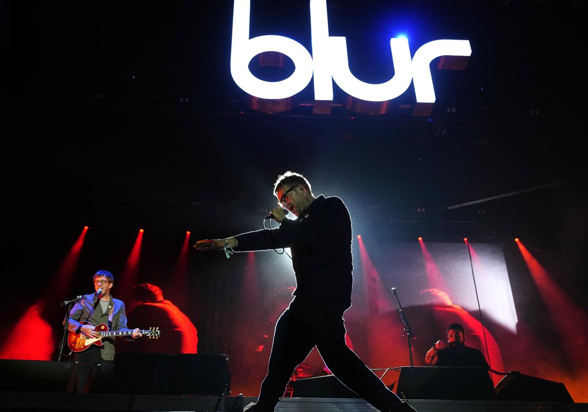 El cantante de la banda británica Blur, Damon Albarn, durante la primera jornada de conciertos del Primavera Sound