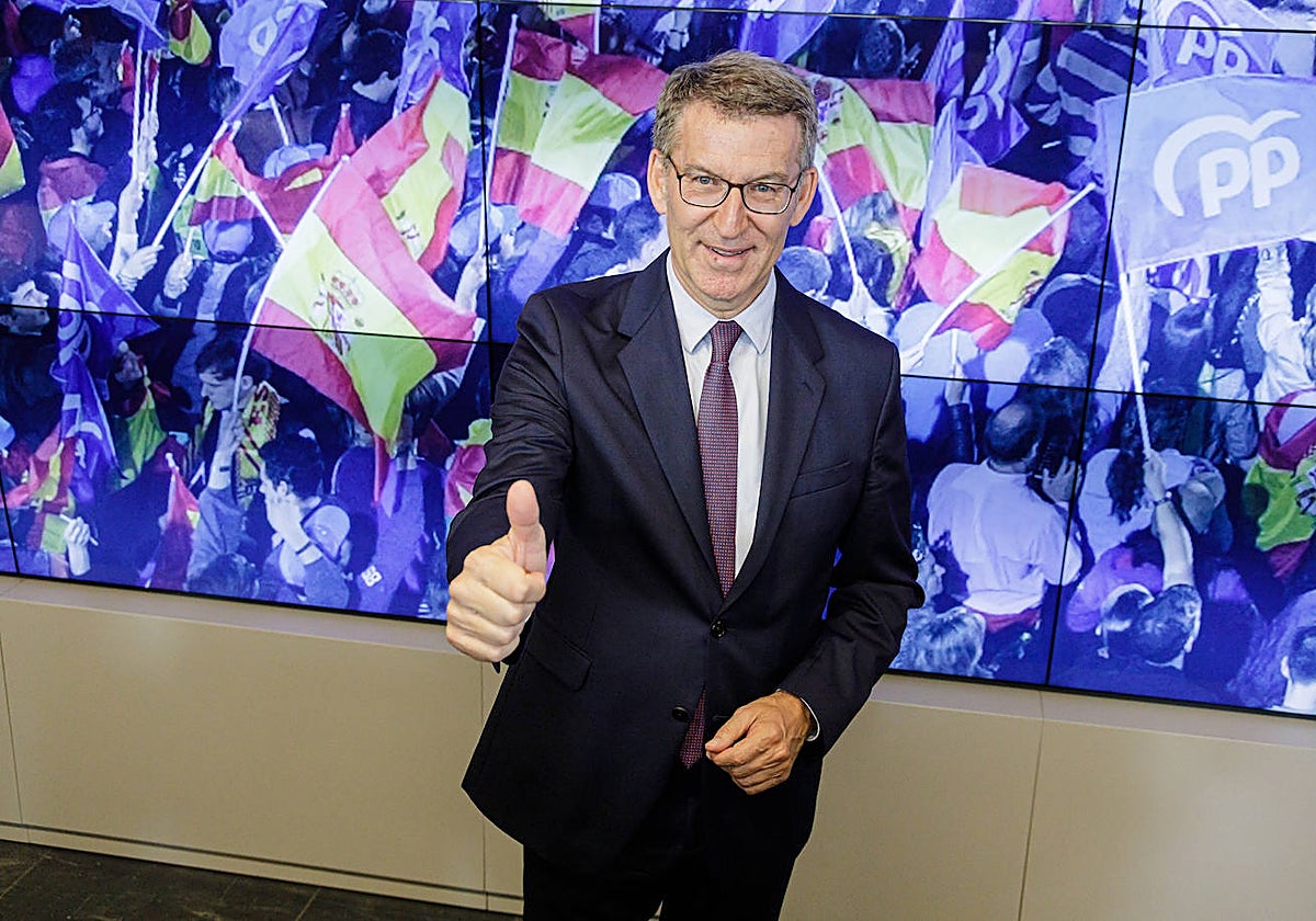 Alberto Núñez Feijóo, líder del PP