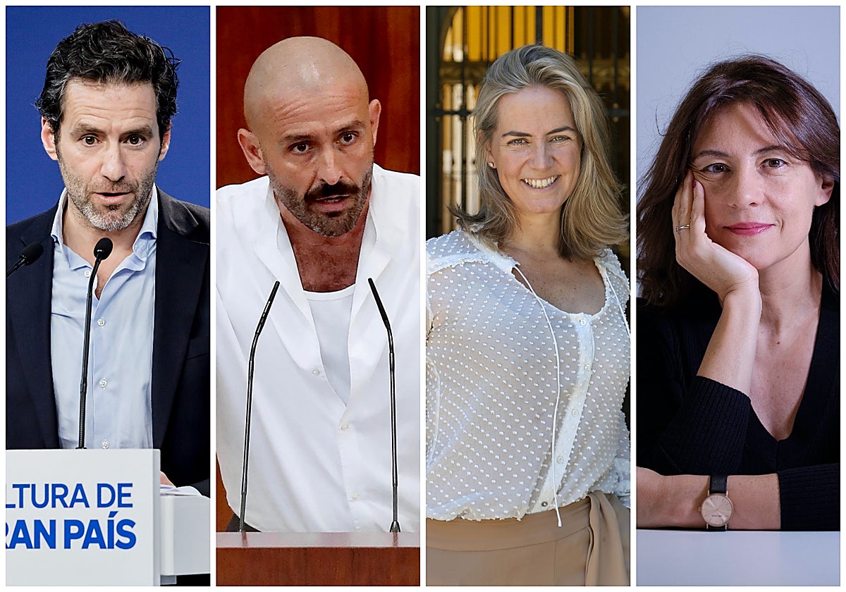 De izquierda a derecha: Borja Sémper, Jaime Miguel de los Santos, Sol Cruz-Guzmán y Montserrat Iglesias