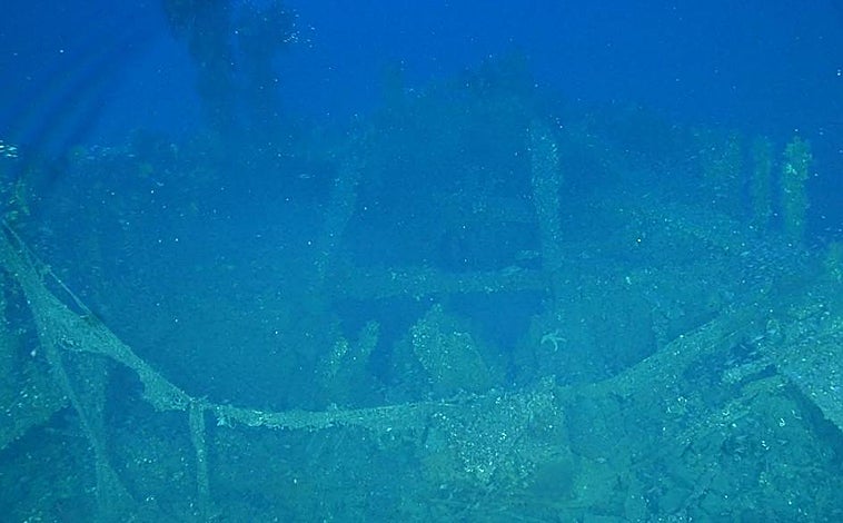 Imagen principal - Imágenes de los pecios descubiertos y del arrecife Keith