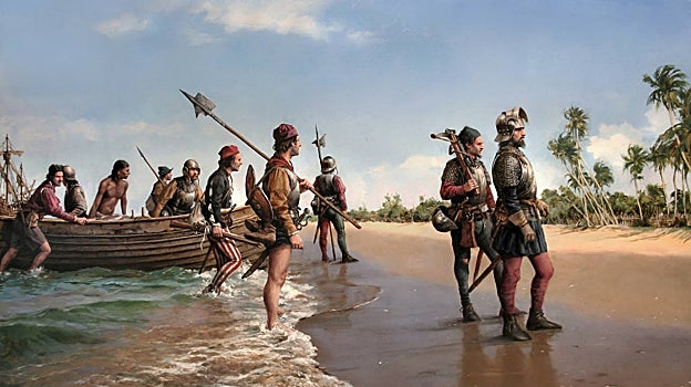 Alonso de Ojeda, retratado por Ferrer-Dalmau, también recorrió las costas americanas en el siglo XVI