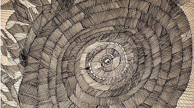 Obra de M. Gill, de la muestra en Barcelona