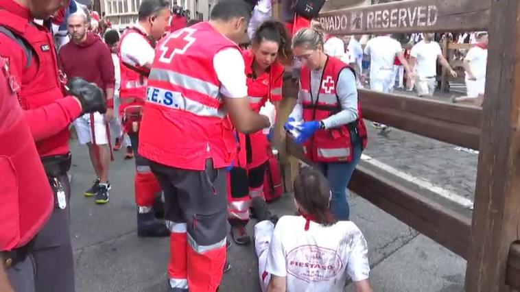 Tres heridos en el sexto encierro de San Fermín