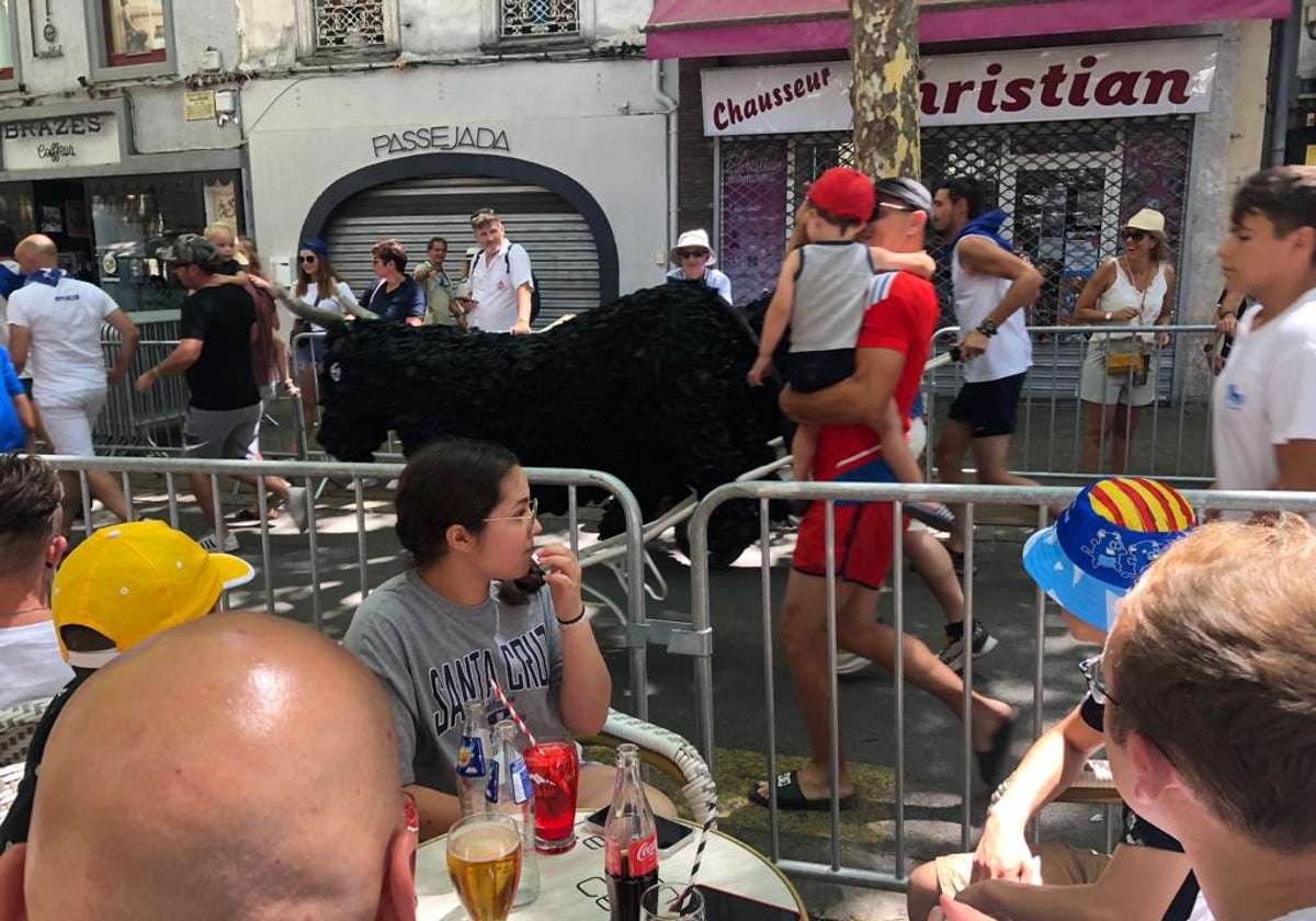 Niños en un encierro simulado en Céret