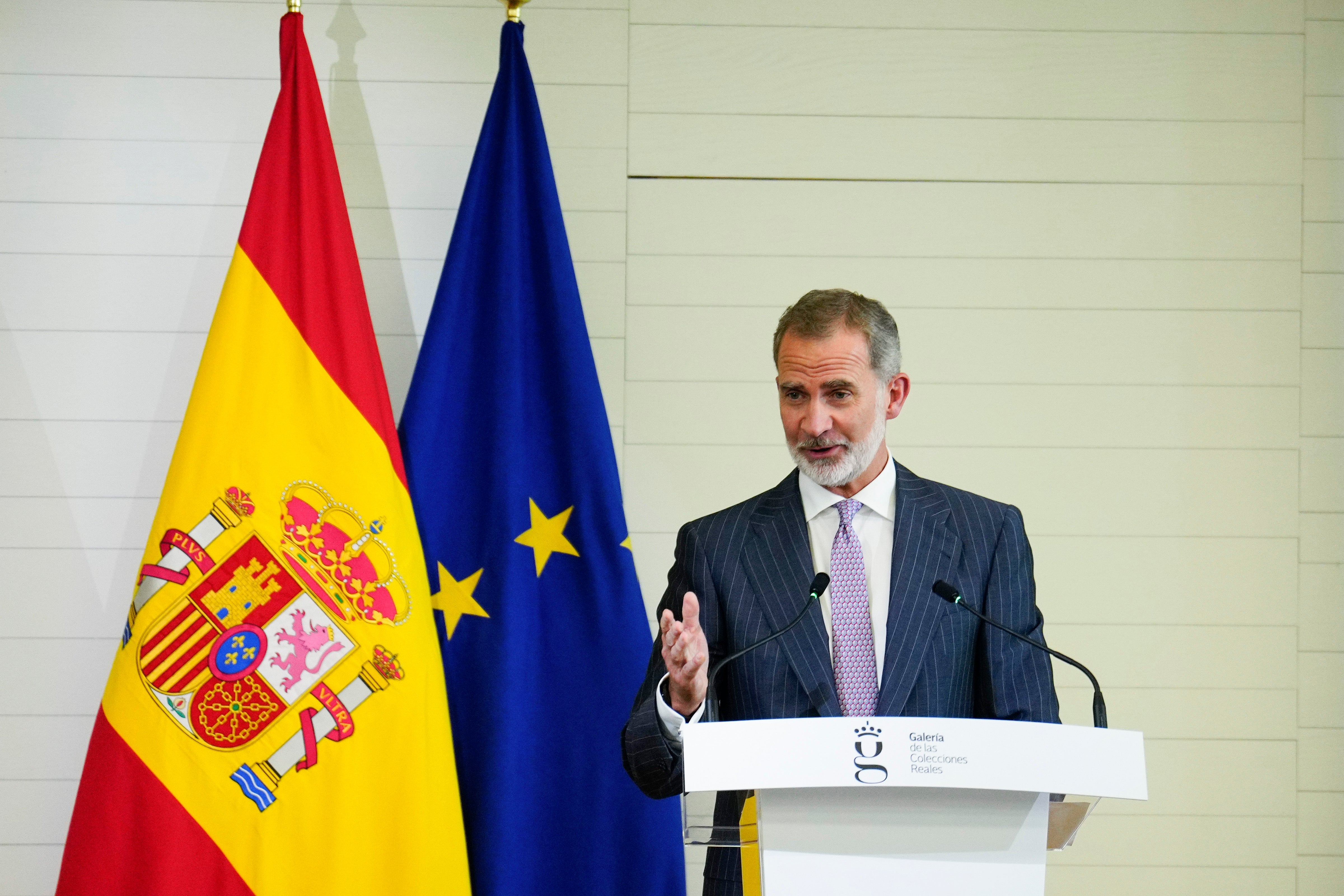 Felipe VI en el acto de inauguración del coleccionismo real
