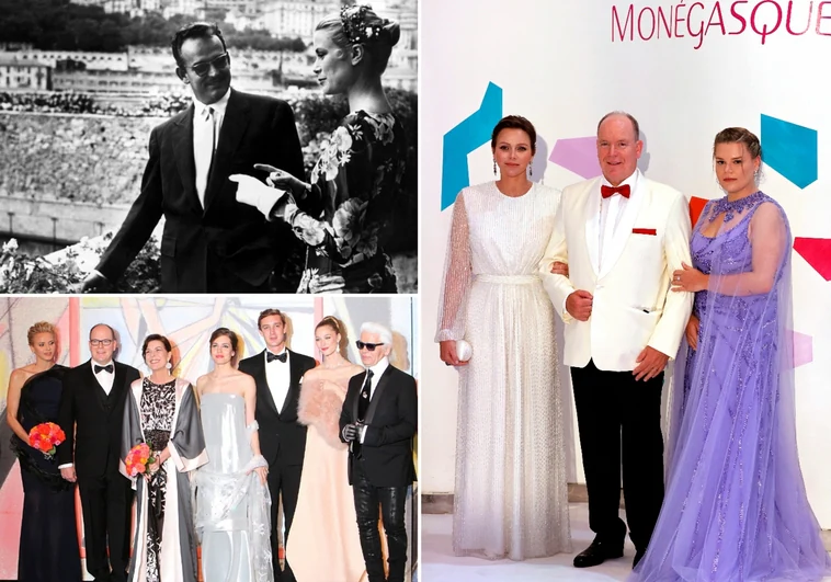 Del glamur del matrimonio Príncipe Rainiero-Grace Kelly y las fiestas a las que acudía Karl Lagerfeld (izquierda) a la deslucida Gala de la Cruz Roja de este año (derecha)