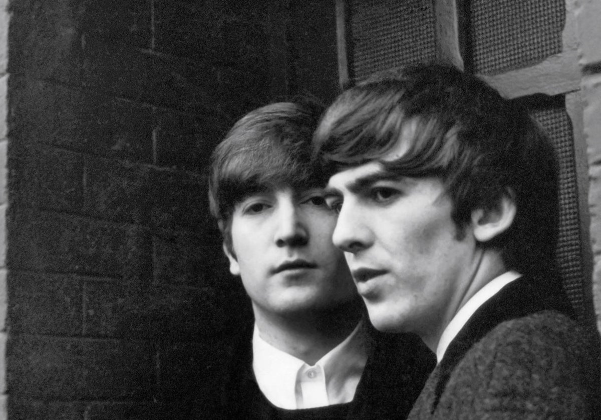 John Lennon y George Harrison, fotografiados por Paul McCartney