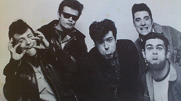 Sabino (segundo por la izquierda), en sus años gloriosos con Los Trogloditas