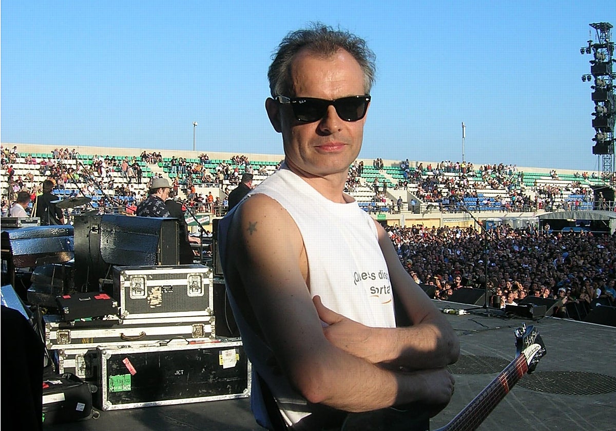 Sabino Méndez, durante la gira en la que teloneó a los Rolling Stones por España en 2007