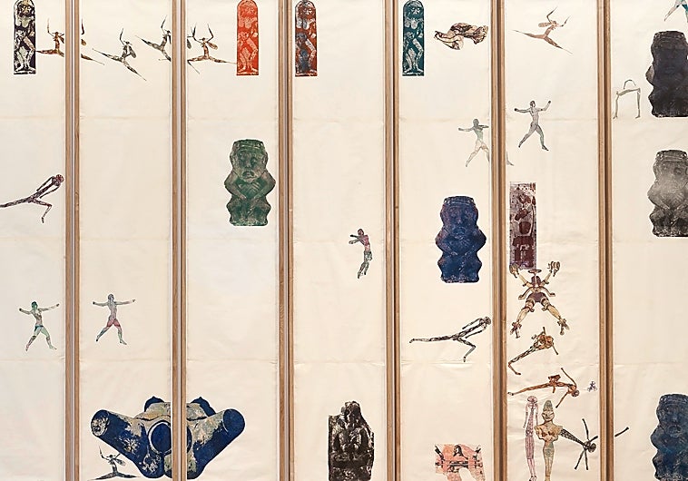 Políptico de Nancy Spero en Nogueras-Blanchard