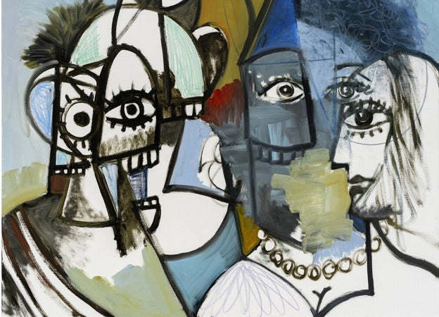 'La conversación' (2022), de George Condo. Cortesía del artista y Almine Rech